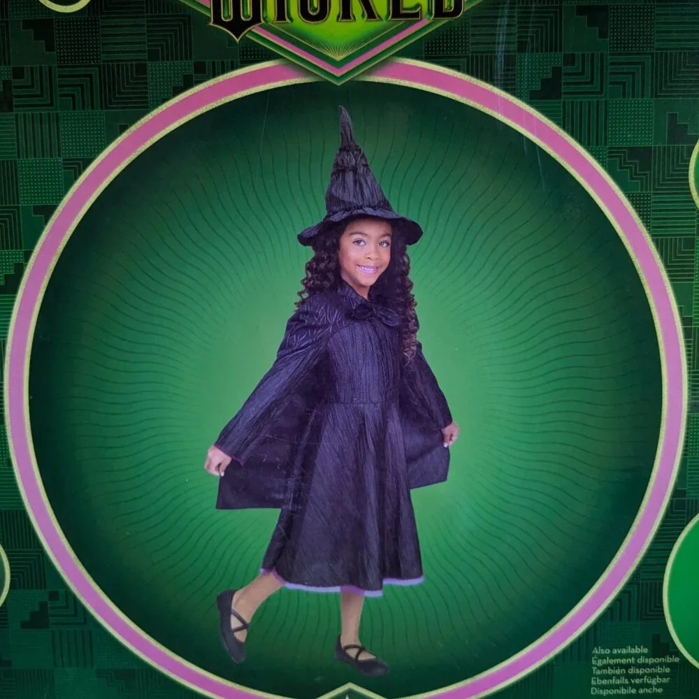 BRAND NEW: CHILD'S DELUXE WICKED ELPHABA COSTUME - Size 4-6x